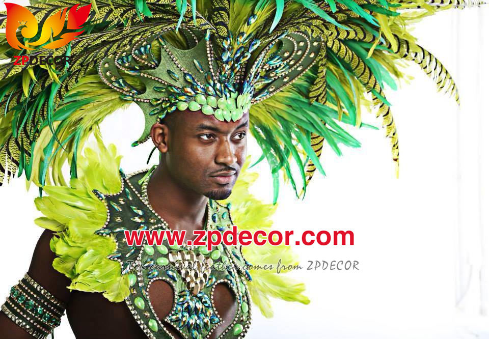 Zpdecor Feathers Factory Wholesale Dyed Yellow Lady Amherst Pheasant Zebra Tail Feathers for Carnival Costumes Design