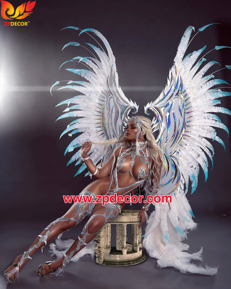Zpdecor Feathers Factory Wholesale Trimmed White Ostrich Nandu Feathers for Carnival Costumes