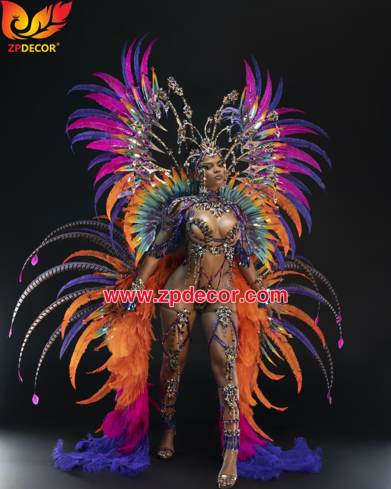 Zpdecor Feathers Factory Wholesale Trimmed Ostrich Nandu Feathers for Carnival Costumes