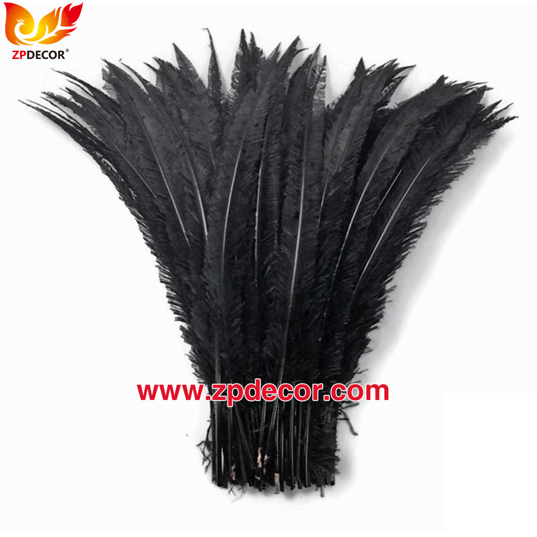 Zpdecor Feathers Factory Wholesale Trimmed Red Ostrich Nandu Feathers for Carnival Costumes