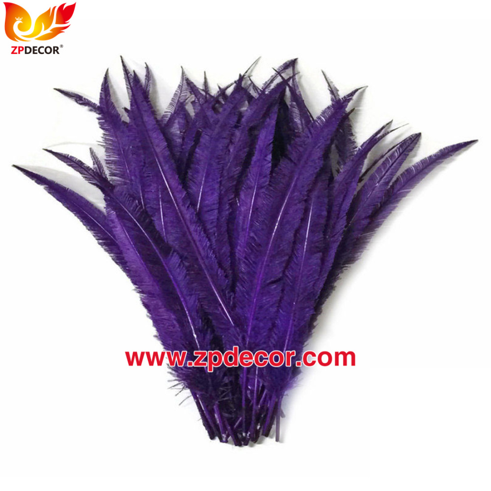Zpdecor Feathers Factory Wholesale Trimmed Purple Ostrich Nandu Feathers for Carnival Costumes