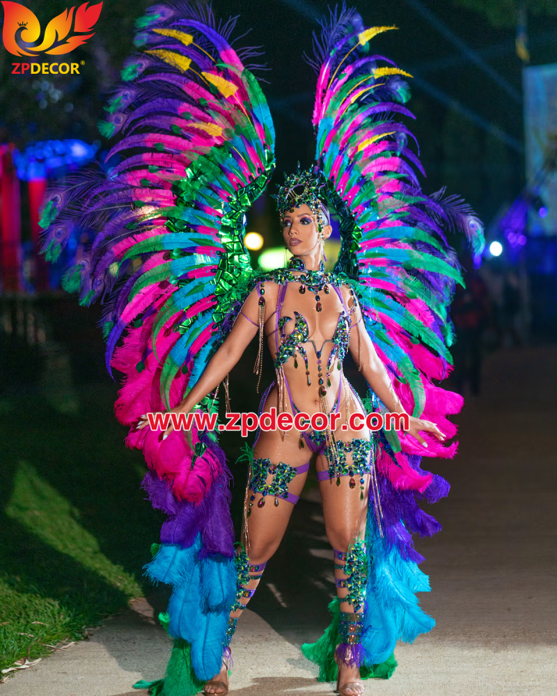 Zpdecor Feathers Factory Wholesale Trimmed Ostrich Nandu Feathers for Carnival Costumes