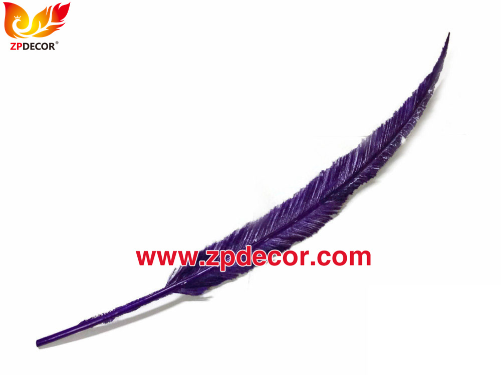 Zpdecor Feathers Factory Wholesale Trimmed Purple Ostrich Nandu Feathers for Carnival Costumes