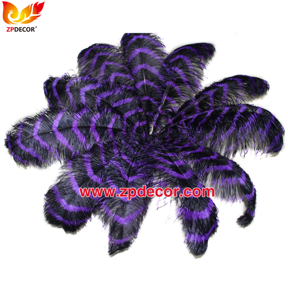 Zpdecor Feathers Wholsale Striped Ostrich Feathers