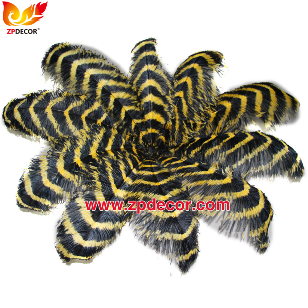 Zpdecor Feathers Wholsale Striped Ostrich Feathers
