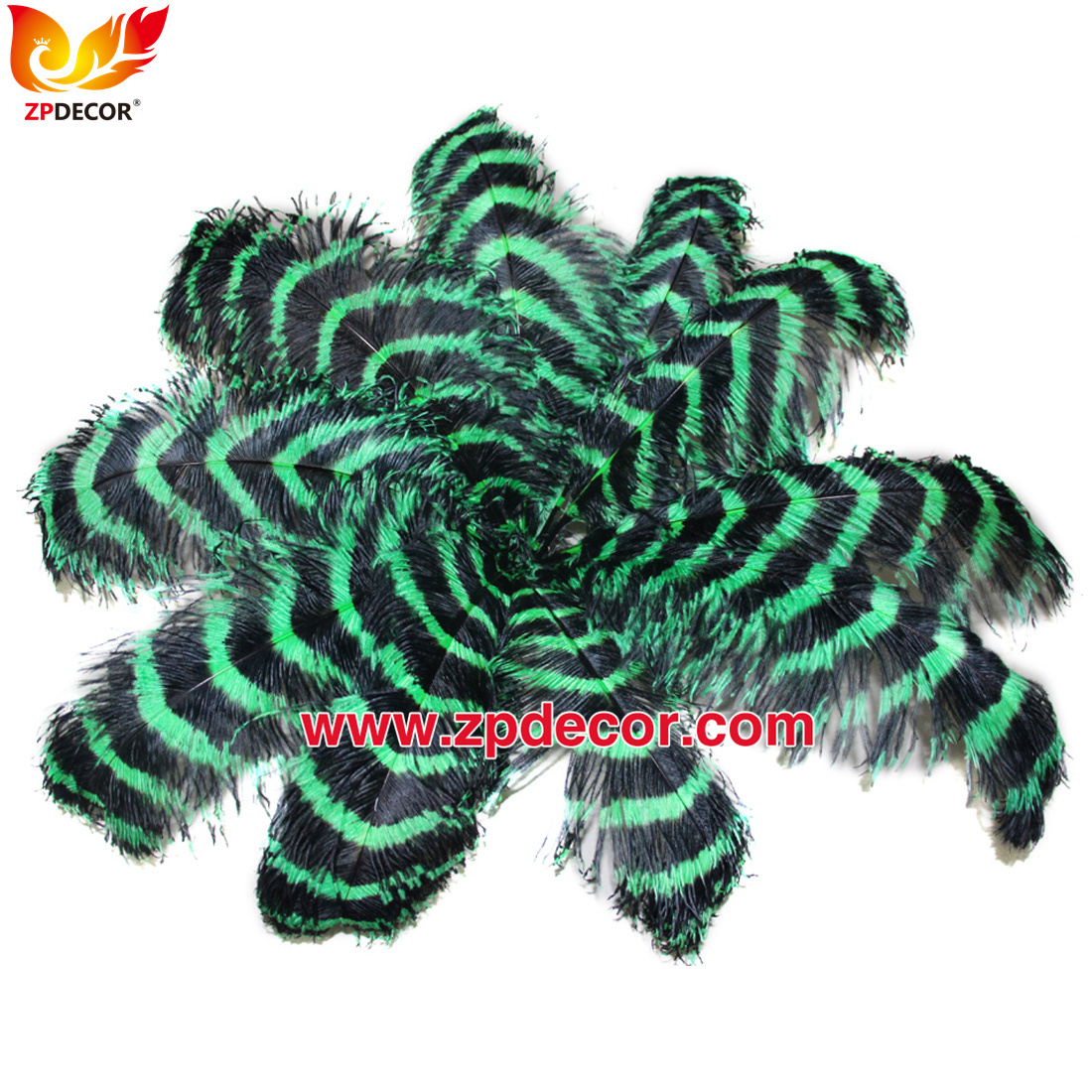 Zpdecor Feathers Wholsale Striped Ostrich Feathers