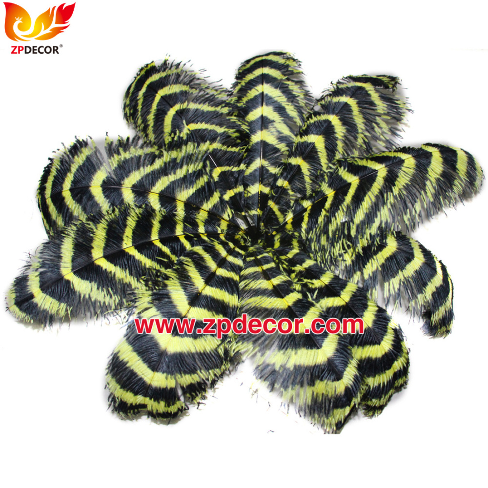 Zpdecor Feathers Wholsale Striped Ostrich Feathers