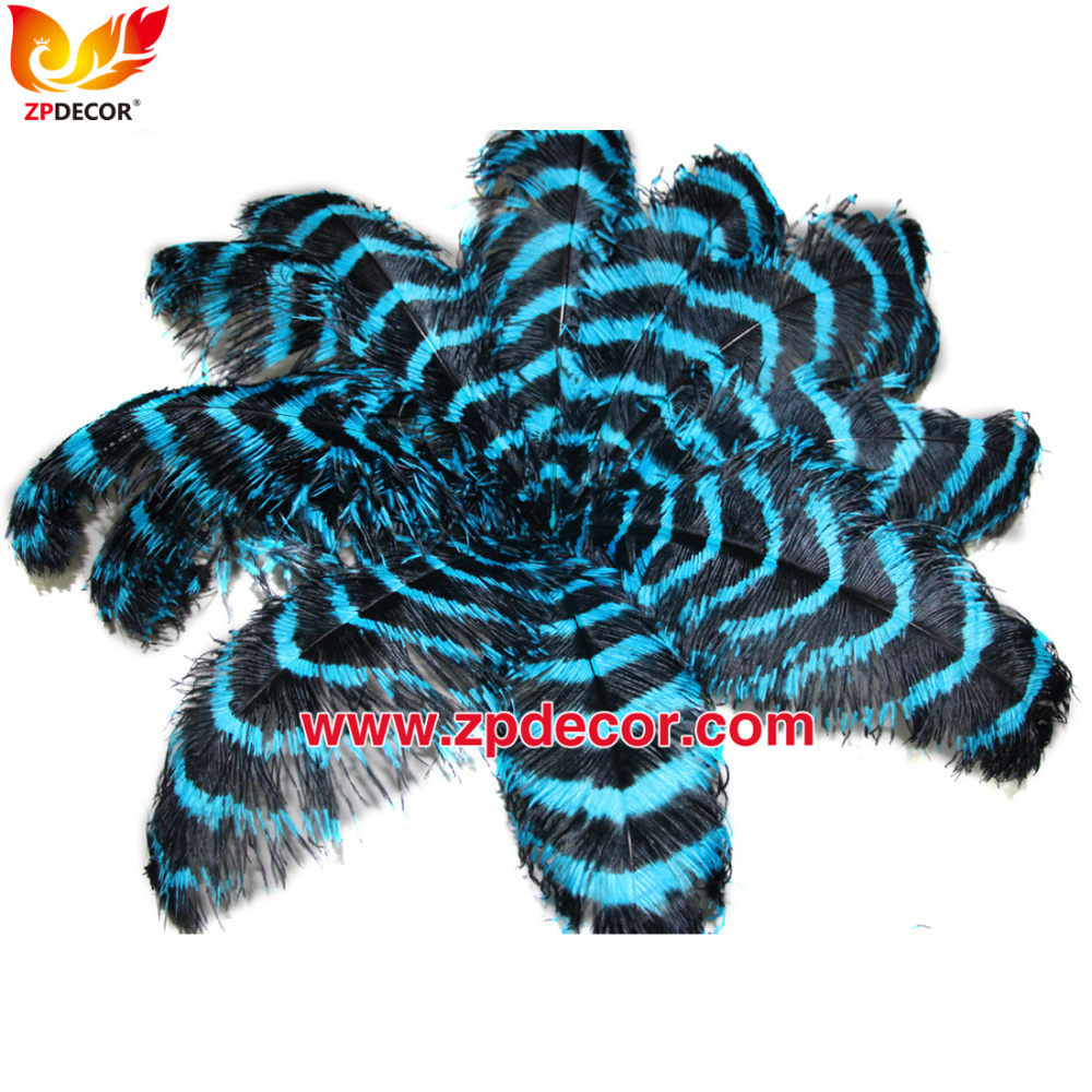 Zpdecor Feathers Wholsale Striped Ostrich Feathers