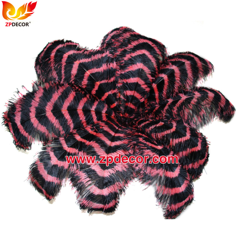 Zpdecor Feathers Wholsale Striped Ostrich Feathers