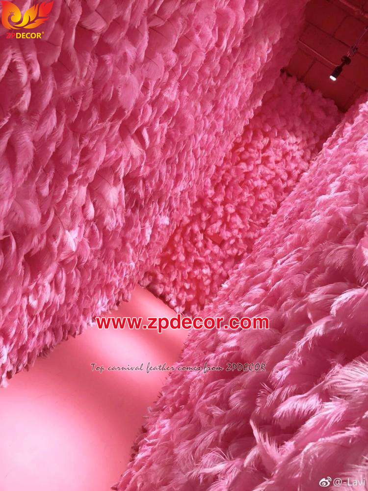Zpdecor Feathers Factory Wholesale 15-20 cm White and Dyed Ostrich Feathers for Wedding Decoration