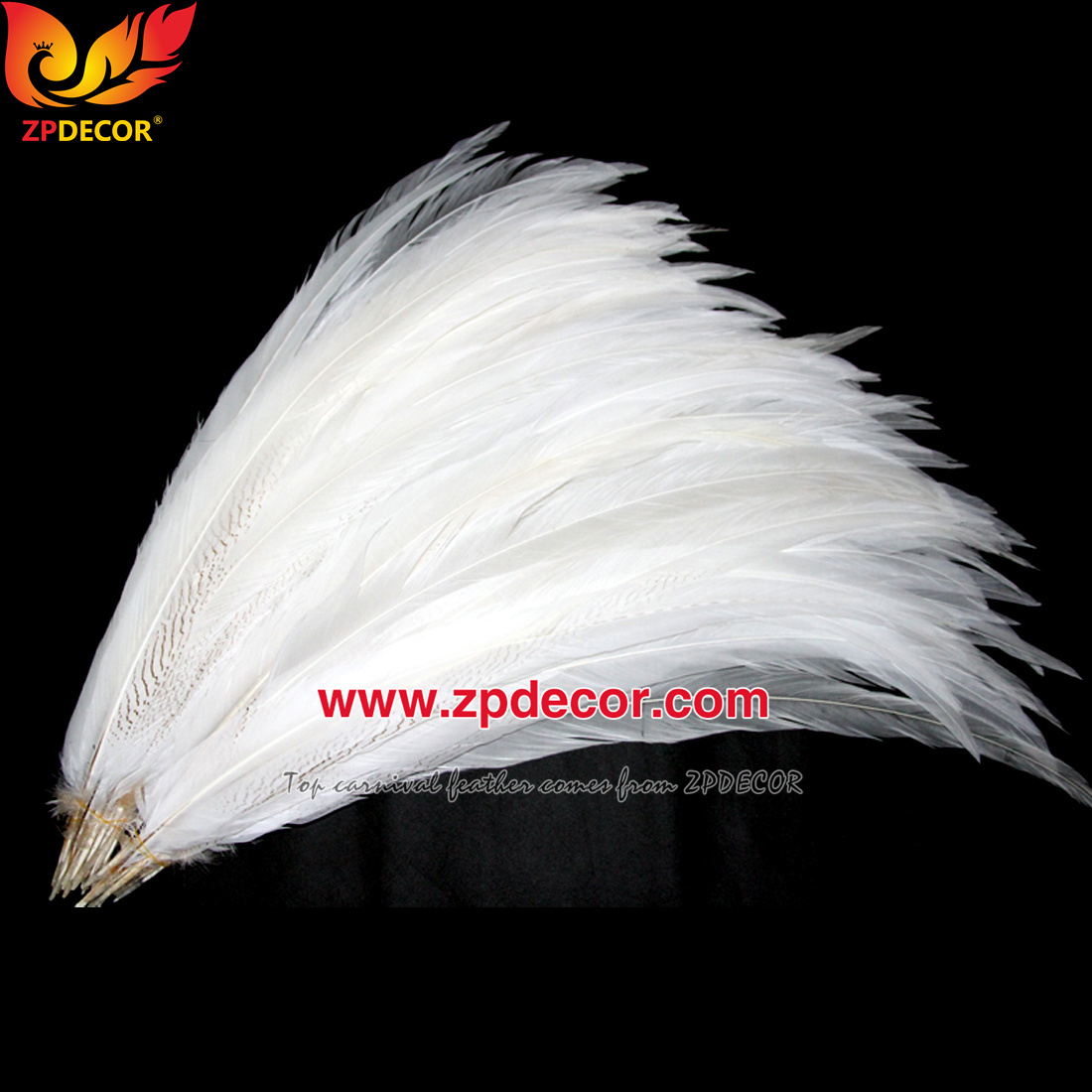 Zpdecor Feather Top Supplier Wholesale Natural Silver Pheasant Tail Feathers for Carnival Costumes Design
