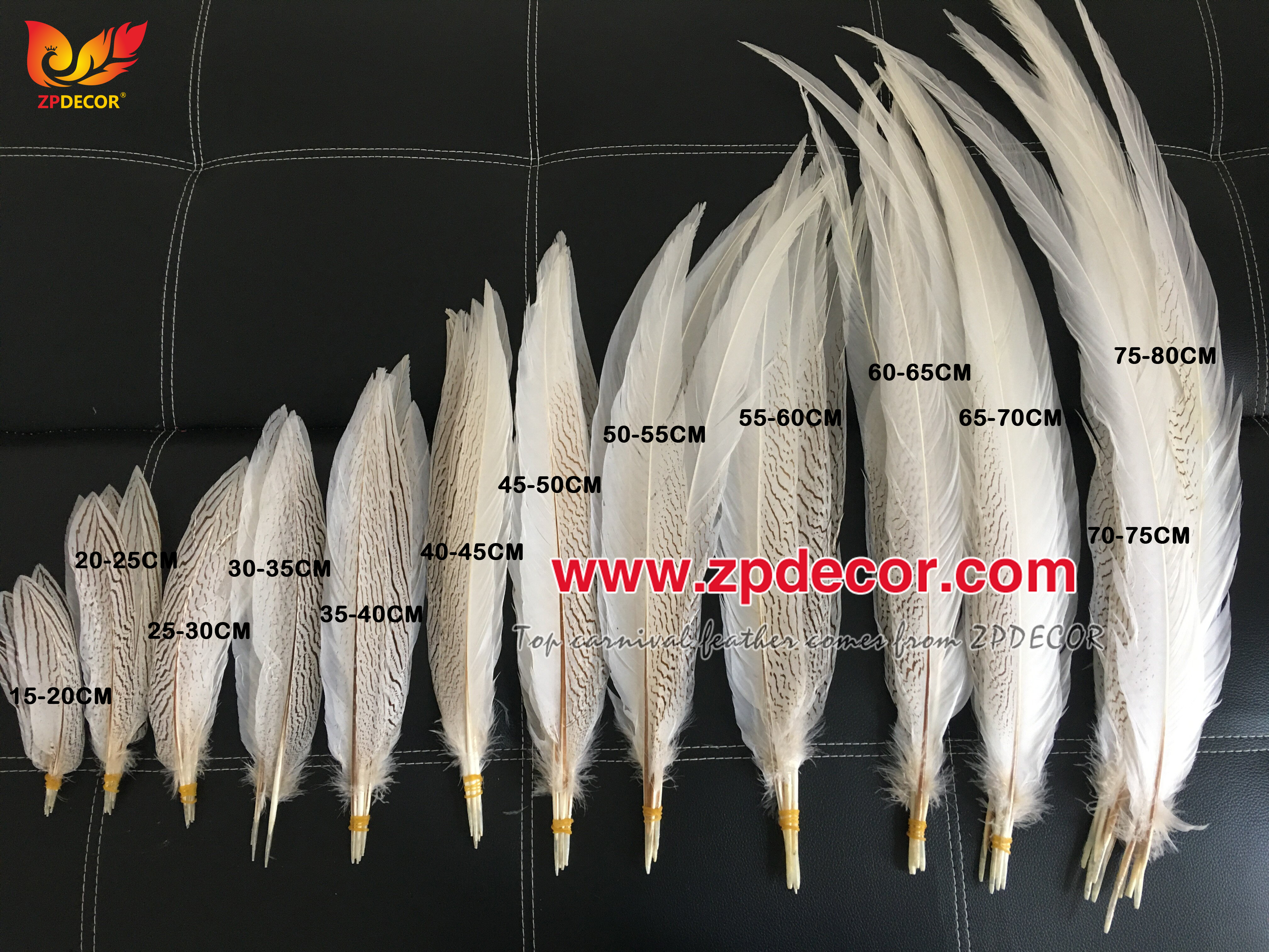 Zpdecor Feather Top Supplier Wholesale Natural Silver Pheasant Tail Feathers for Carnival Costumes Design