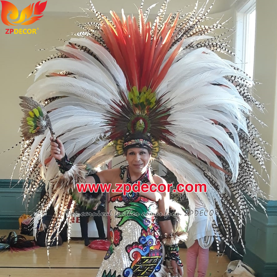 Zpdecor Feather Top Supplier Wholesale Natural Silver Pheasant Tail Feathers for Carnival Costumes Design