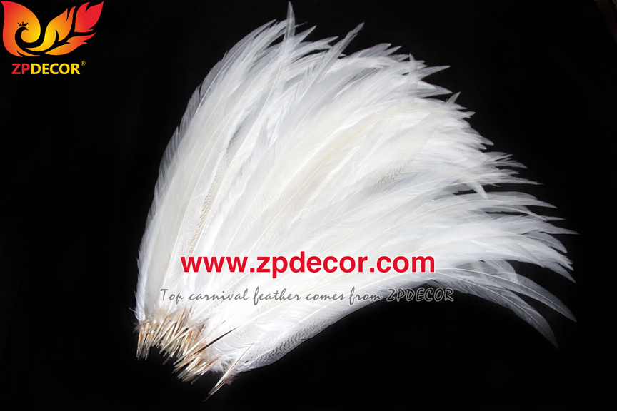 Zpdecor Feather Top Supplier Wholesale Natural Silver Pheasant Tail Feathers for Carnival Costumes Design
