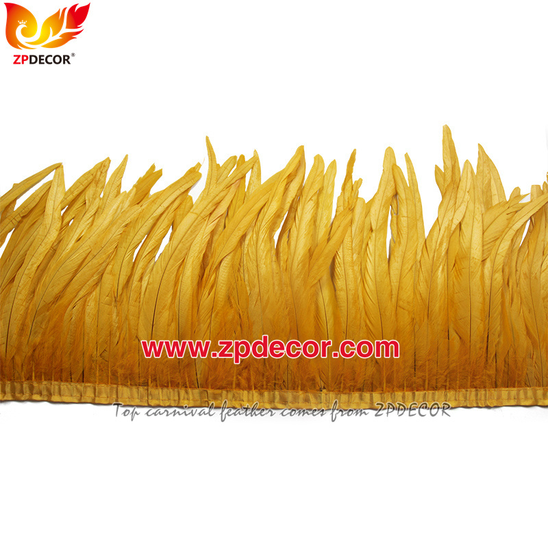 Zpdecor Feathers Factory Wholesale 30-35cm 16 Colors Stock Rooster Coque Tail Feathers Trim for Carnival Costumes Design