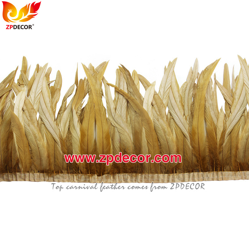 Zpdecor Feathers Factory Wholesale 30-35cm 16 Colors Stock Rooster Coque Tail Feathers Trim for Carnival Costumes Design