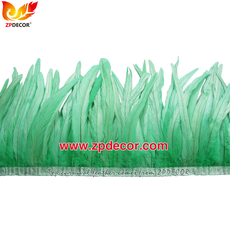 Zpdecor Feathers Factory Wholesale 30-35cm 16 Colors Stock Rooster Coque Tail Feathers Trim for Carnival Costumes Design