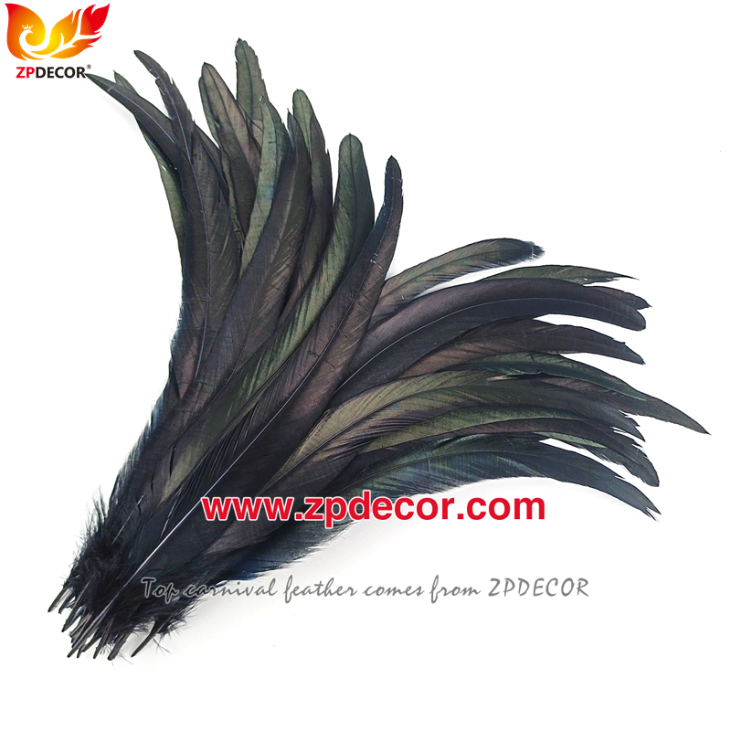 Zpdecor Feathers Factory Wholesale 40-45 cm Directly Dyed Mix Colors Rooster Coque Tail Feathers for Bahams Jankanoo Carnival Costumes