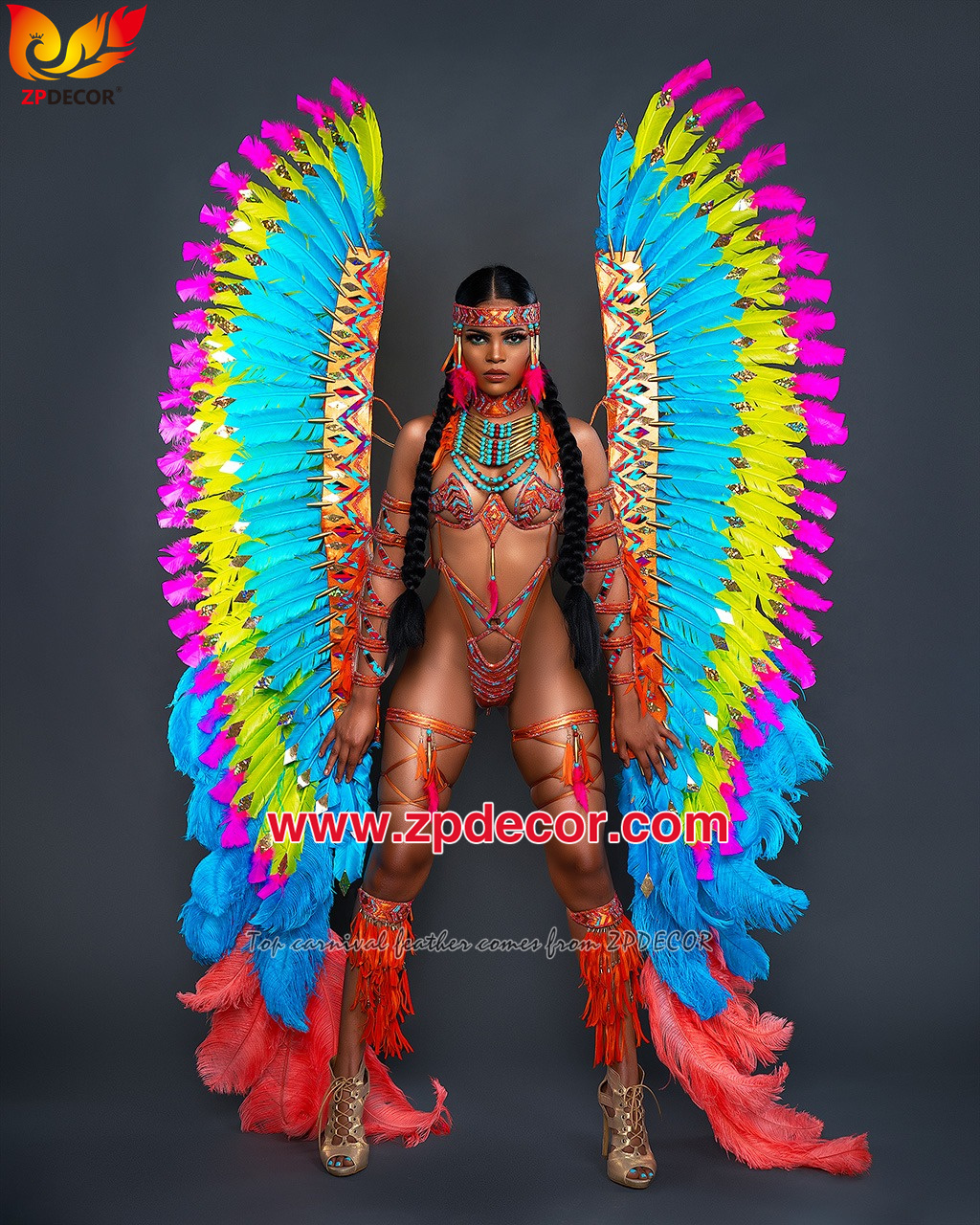 Zpdecor Feathers Factory Wholesale 40-45 cm Directly Dyed Purple Rooster Coque Tail Feathers for Funny Carnival Costume