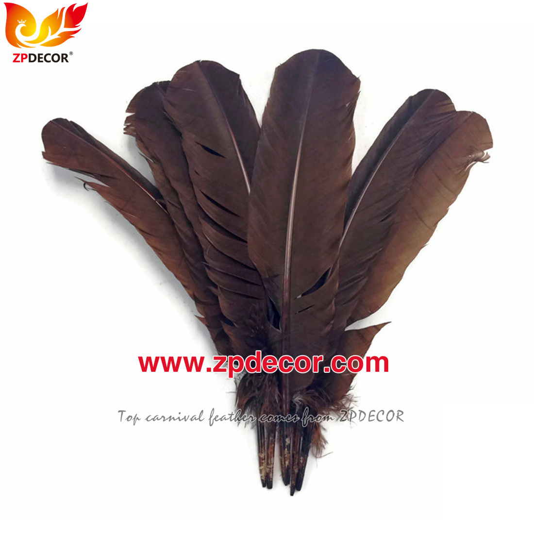 Zpdecor Feathers Factory Wholesale 40-45 cm Directly Dyed Purple Rooster Coque Tail Feathers for Funny Carnival Costume