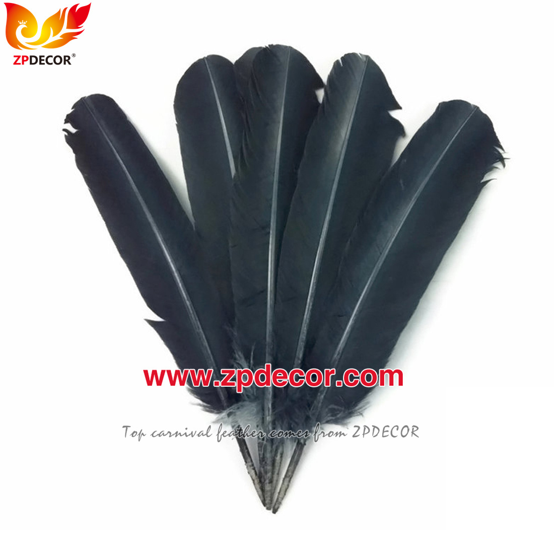 Zpdecor Feathers Factory Wholesale 40-45 cm Directly Dyed Purple Rooster Coque Tail Feathers for Funny Carnival Costume