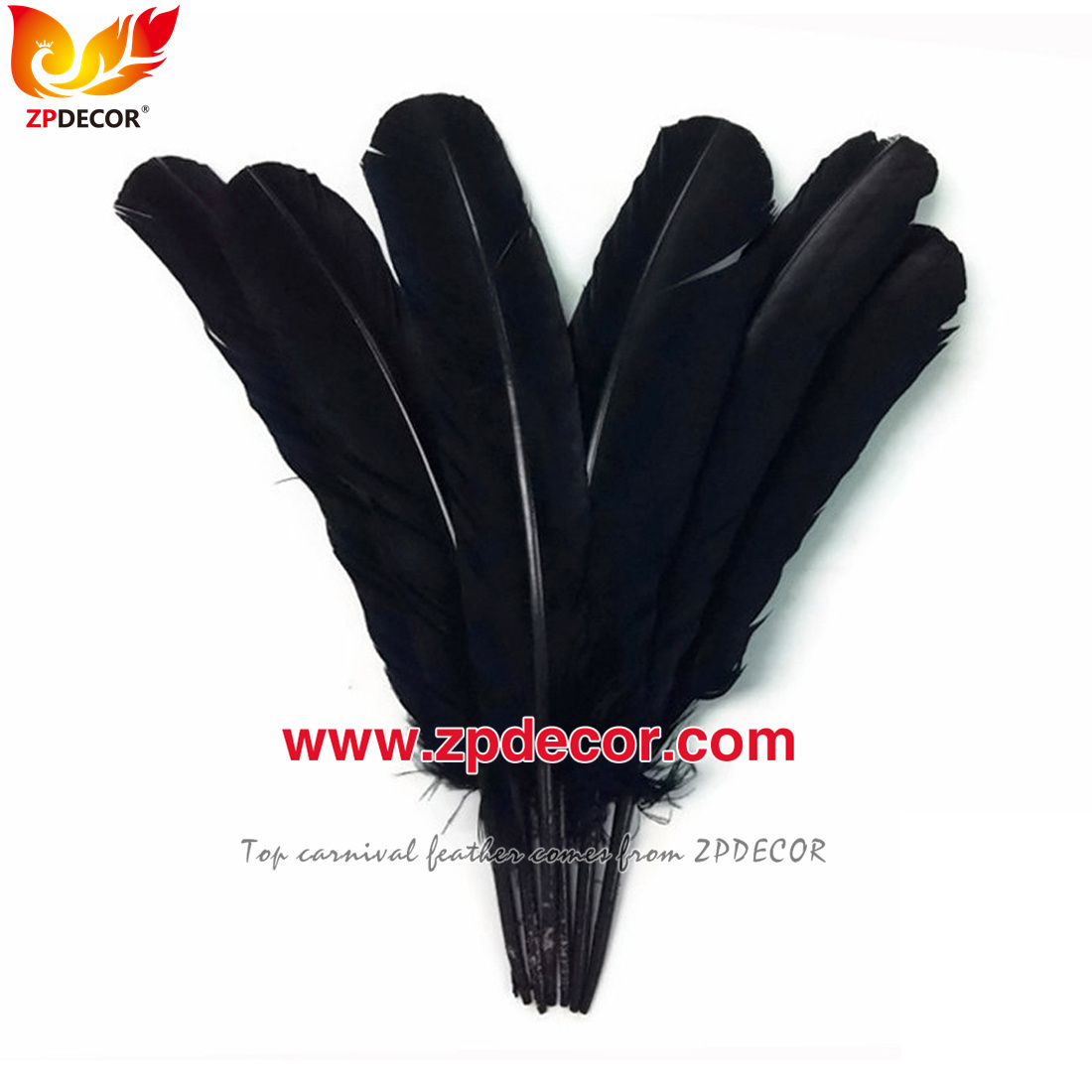 Zpdecor Feathers Factory Wholesale 40-45 cm Directly Dyed Purple Rooster Coque Tail Feathers for Funny Carnival Costume