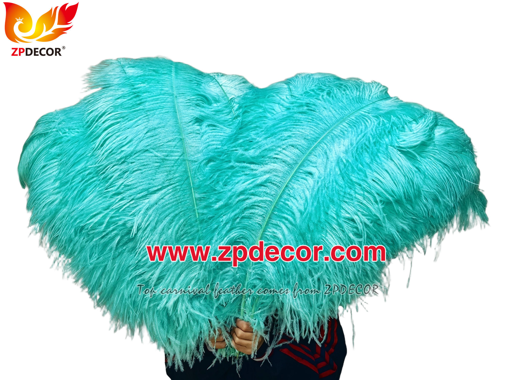 Zpdecor Factory Wholesale High Quality 70-75 cm Dyed Ostrich Feathers for Carnival Costumes