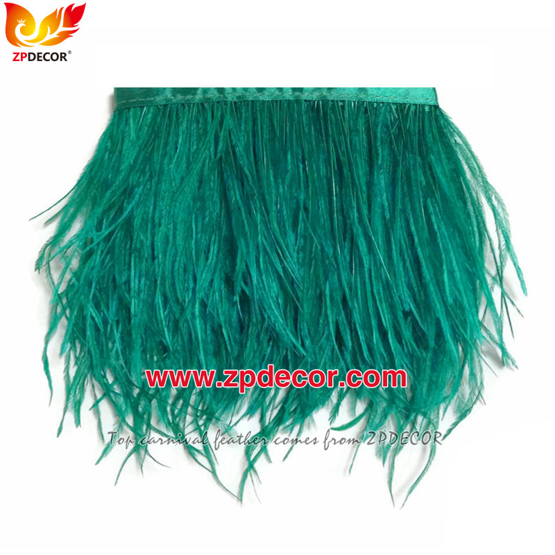 Zpdecor Feathers Factory Wholesale 10-15cm cm Ostrich Feathers Trim for Fashion Costumes Design