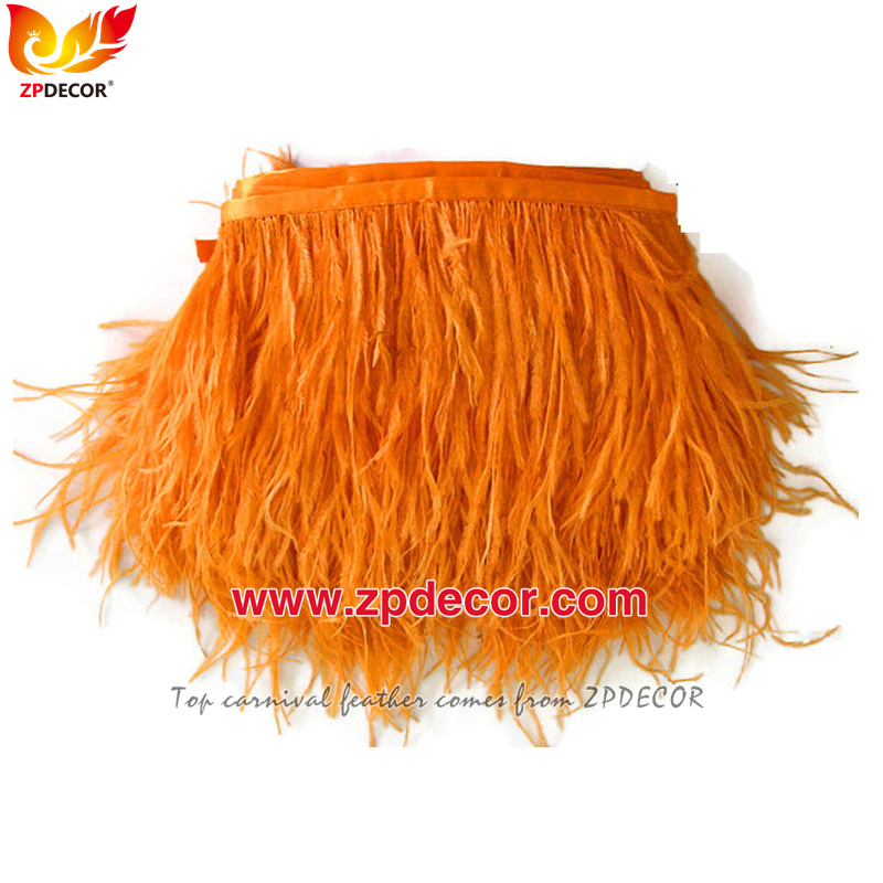 Zpdecor Feathers Factory Wholesale 10-15cm cm Ostrich Feathers Trim for Fashion Costumes Design