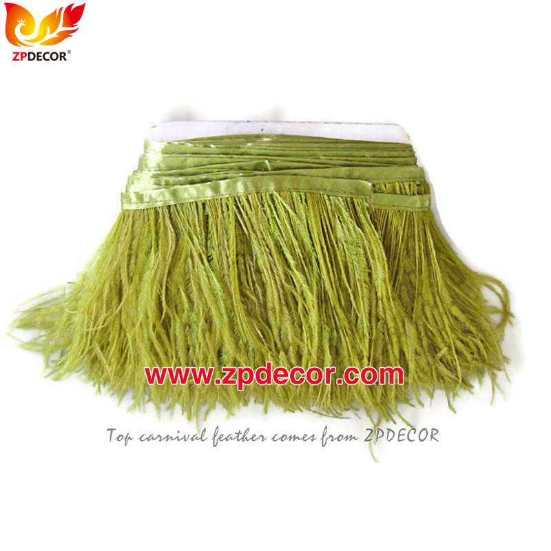 Zpdecor Feathers Factory Wholesale 10-15cm cm Ostrich Feathers Trim for Fashion Costumes Design