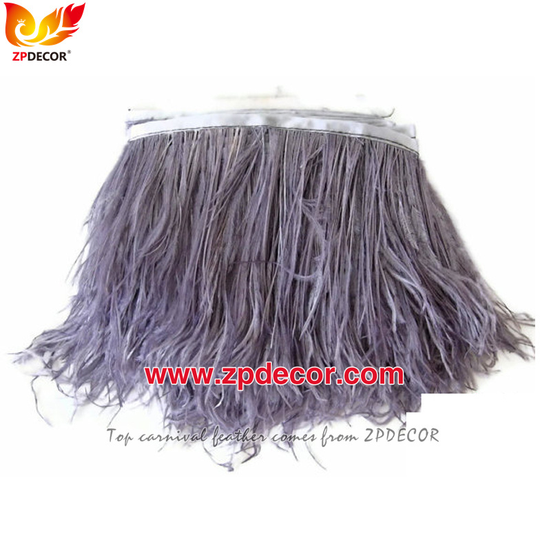 Zpdecor Feathers Factory Wholesale 10-15cm cm Ostrich Feathers Trim for Fashion Costumes Design