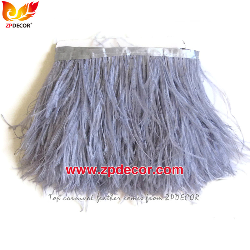 Zpdecor Feathers Factory Wholesale 10-15cm cm Ostrich Feathers Trim for Fashion Costumes Design