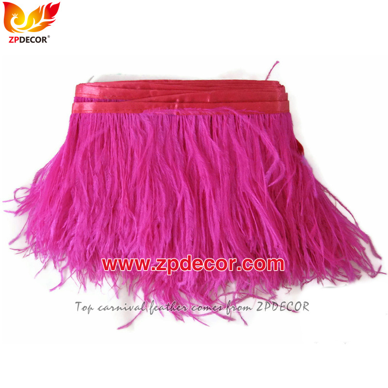 Zpdecor Feathers Factory Wholesale Stock More than 20 Colors 10-15 cm Fluffy Ostrich Feather Fringe Trim for Fashion Costumes  and Jewelry Design