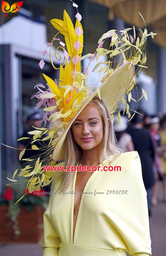 Zpdecor Factory Wholesale Cheap Stripped Coque Tail Feathers for Fashion Costumes Design