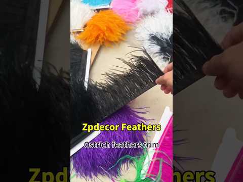 Zpdecor Feathers Factory Wholesale Stock More than 20 Colors 10-15 cm cm Fluffy Ostrich Feather Fringe Trim for Fashion Costumes  and Jewelry Design