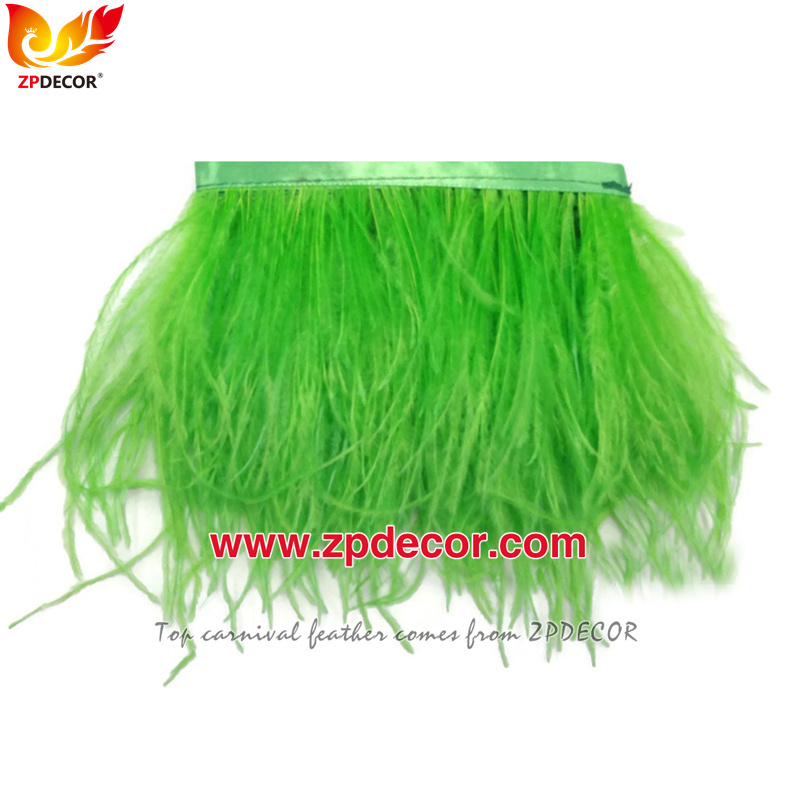 Zpdecor Feathers Factory Wholesale 10-15cm cm Ostrich Feathers Trim for Fashion Costumes Design