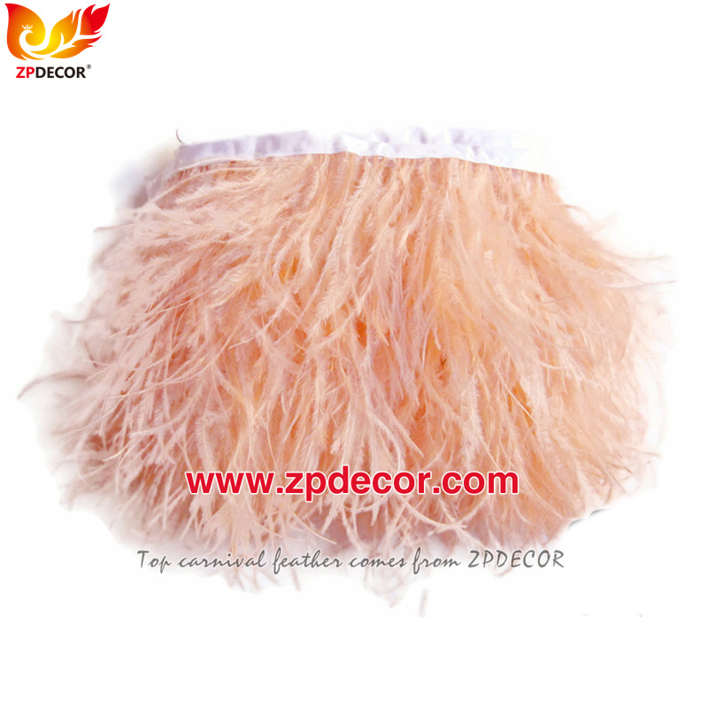 Zpdecor Feathers Factory Wholesale 10-15cm cm Ostrich Feathers Trim for Fashion Costumes Design