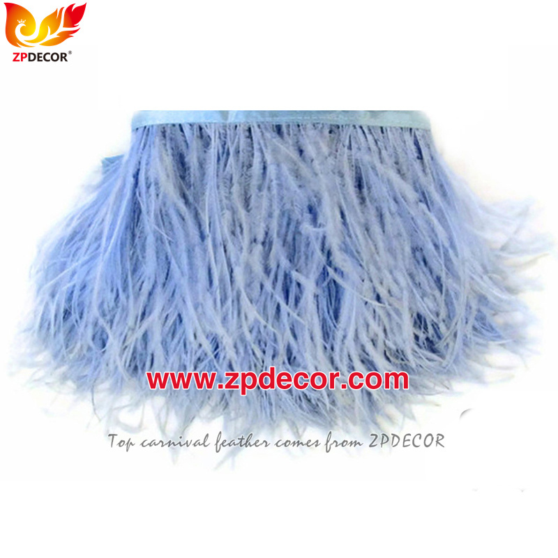 Zpdecor Feathers Factory Wholesale 10-15cm cm Ostrich Feathers Trim for Fashion Costumes Design