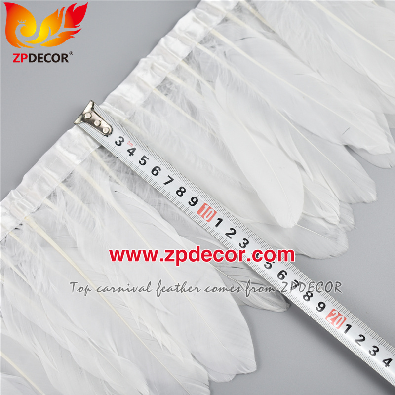 Zpdecor Feathers Factory Wholesale Stock More than 30 Colors 15-20 cm Goose Pallet Feather Trim Fringe for Carnival Costumes