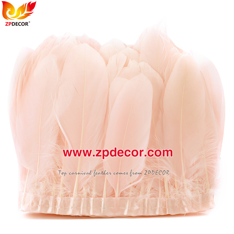 Zpdecor Feathers Factory Wholesale Stock More than 20 Colors 10-15 cm Fluffy Ostrich Feather Fringe Trim for Fashion Costumes  and Jewelry Design