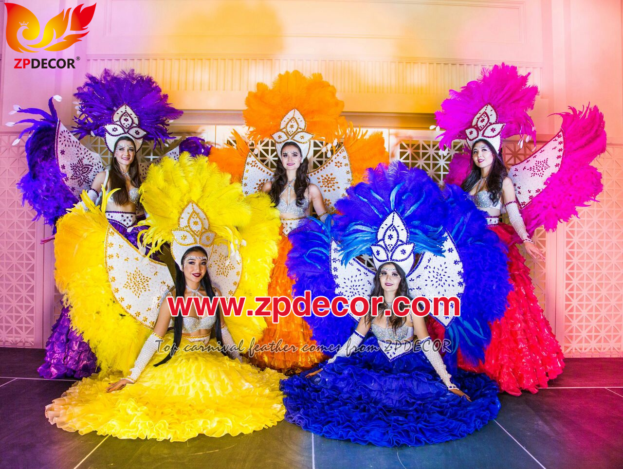 Zpdecor Feathers Factory Wholesale Stock More than 20 Colors 10-15 cm Fluffy Ostrich Feather Fringe Trim for Fashion Costumes  and Jewelry Design