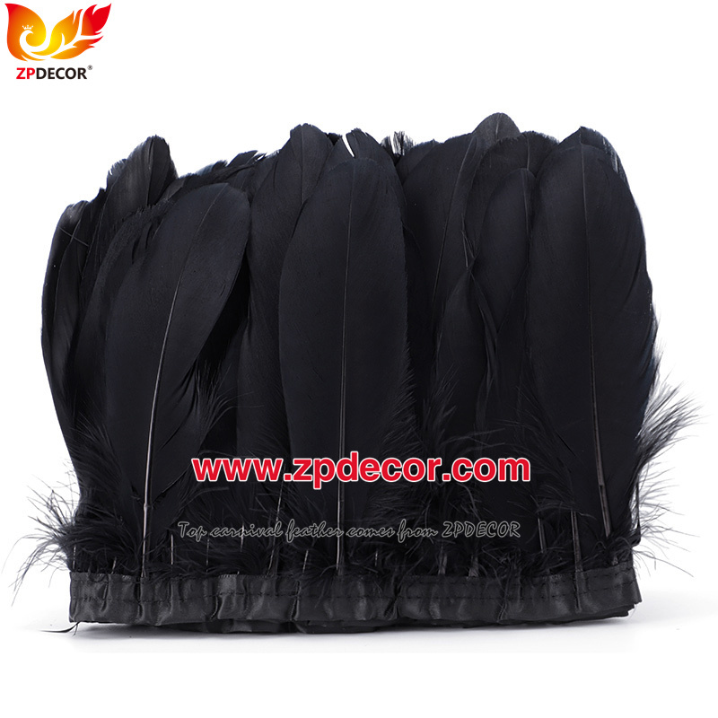 Zpdecor Feathers Factory Wholesale Stock More than 20 Colors 10-15 cm Fluffy Ostrich Feather Fringe Trim for Fashion Costumes  and Jewelry Design