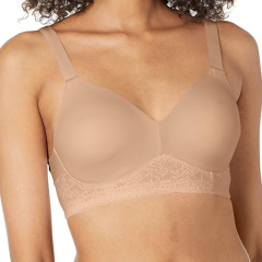 Women Breathable Underwear Plus Size No Steel Ring No Trace Hollow Mesh One-Piece Bra Thin Sports Yoga Bra