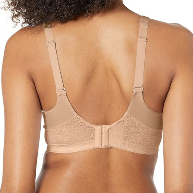 Women Breathable Underwear Plus Size No Steel Ring No Trace Hollow Mesh One-Piece Bra Thin Sports Yoga Bra