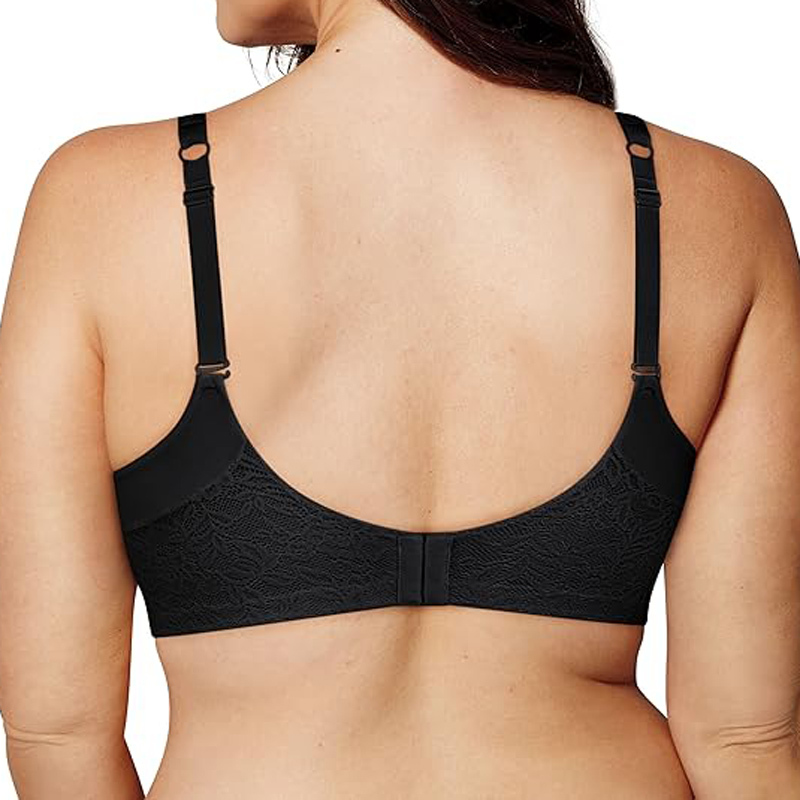 Women Breathable Underwear Plus Size No Steel Ring No Trace Hollow Mesh One-Piece Bra Thin Sports Yoga Bra