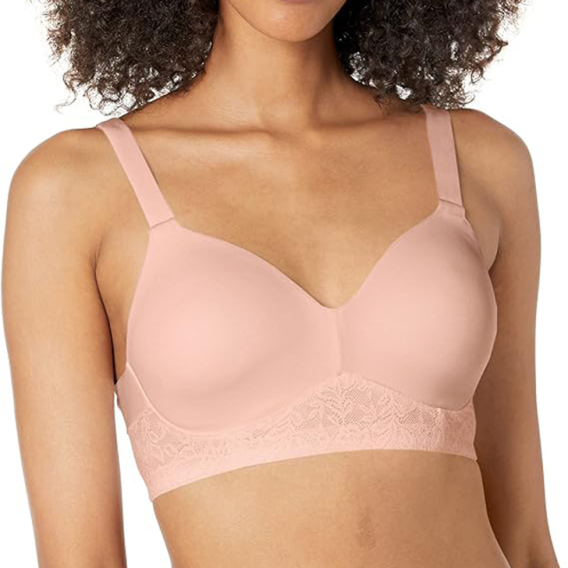Women Breathable Underwear Plus Size No Steel Ring No Trace Hollow Mesh One-Piece Bra Thin Sports Yoga Bra