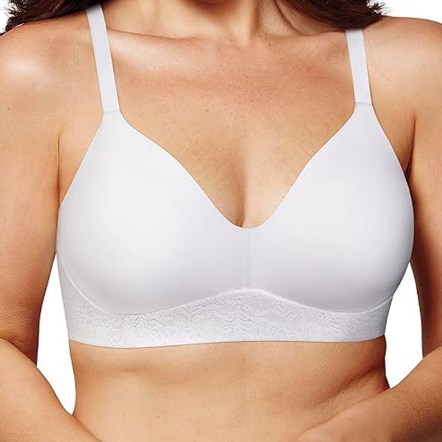 Women Breathable Underwear Plus Size No Steel Ring No Trace Hollow Mesh One-Piece Bra Thin Sports Yoga Bra