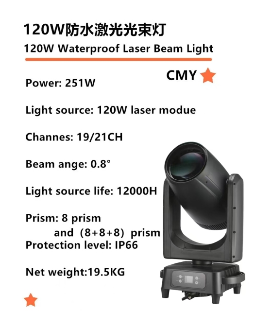 Magnesium alloy IP66 120W Laser Moving