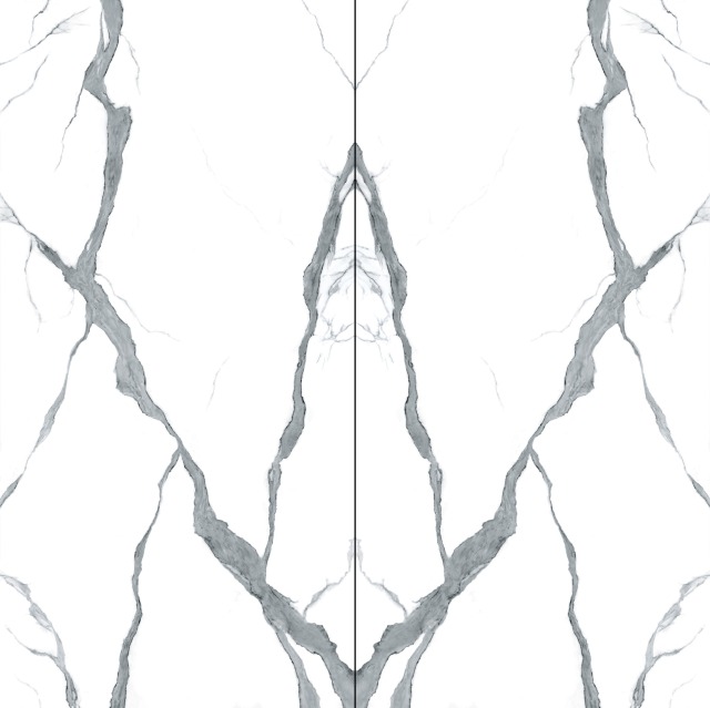 White sintered stone countertops Marble wall used as porcelain slab background