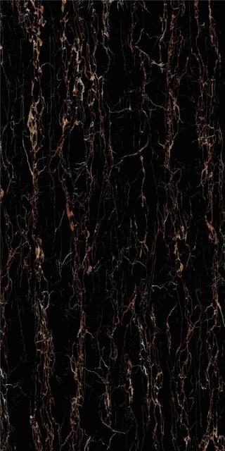 Black gold flower Artificial marble countertop Porcelain slab Wholesale